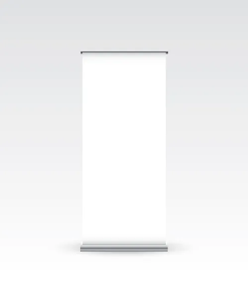 Banner enrollable en blanco — Vector de stock