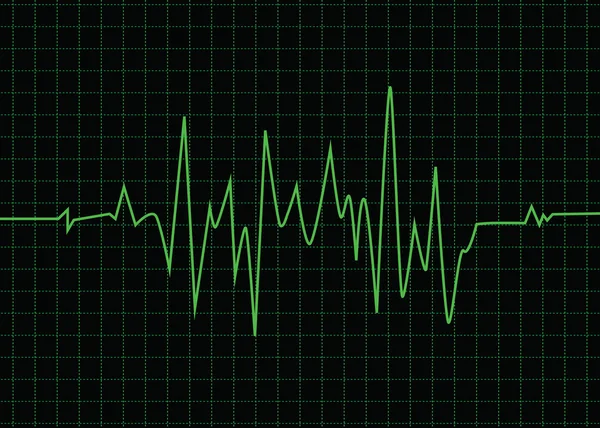 Сердце бьется кардиограммой — стоковый вектор