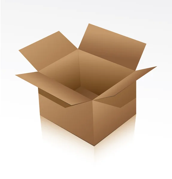 Caja de cartón — Vector de stock