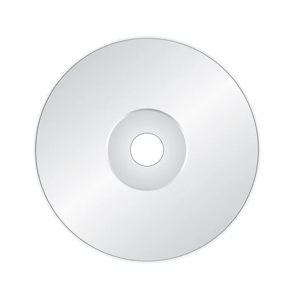 CD или DVD на белом — стоковый вектор