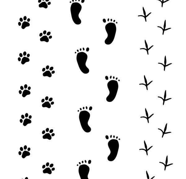 Footprint on white — Stock Vector