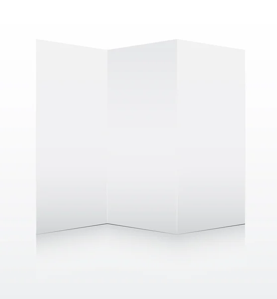 Blank vit vikta papper — Stock vektor