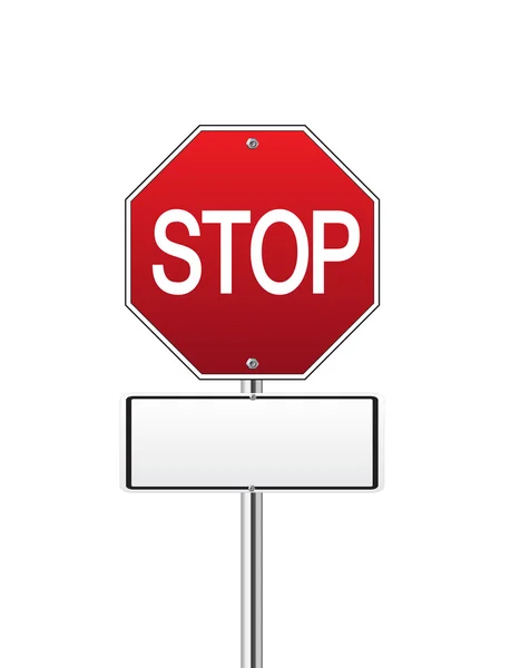 Señal de stop de tráfico rojo — Vector de stock