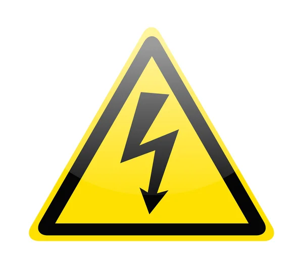 Signo de peligro Símbolo de alto voltaje — Vector de stock