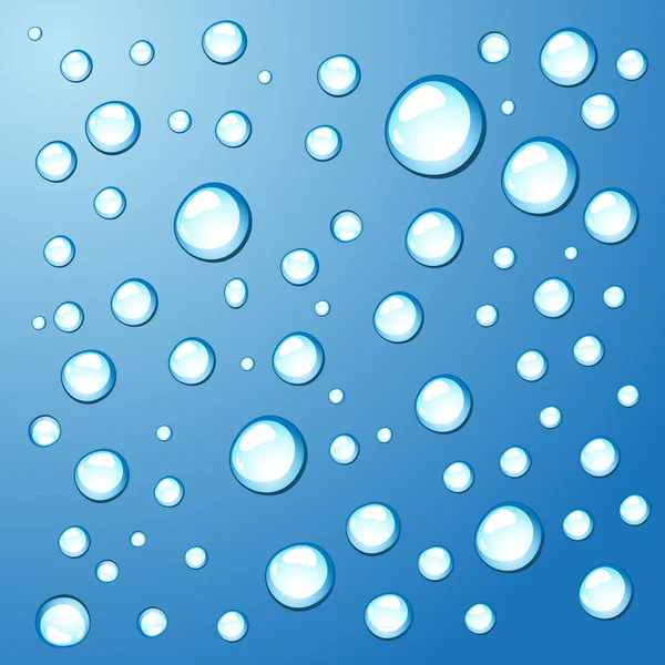 Gouttes d'eau sur un verre — Image vectorielle