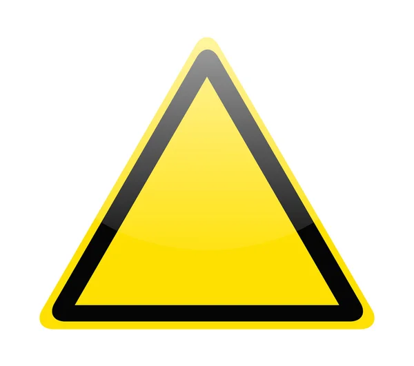 Advertencia de peligro amarillo en blanco — Archivo Imágenes Vectoriales