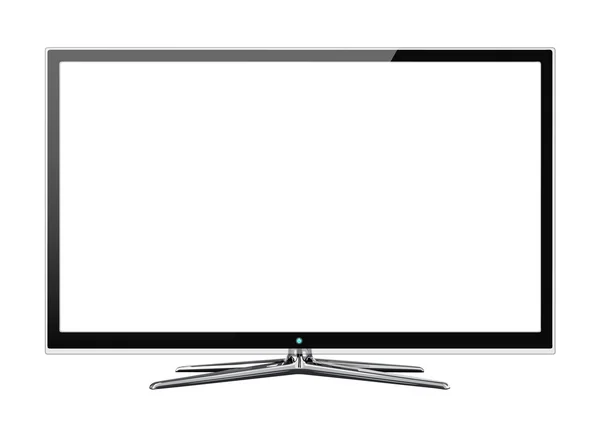 Vista frontal del monitor LCD o LCD de pantalla ancha — Vector de stock
