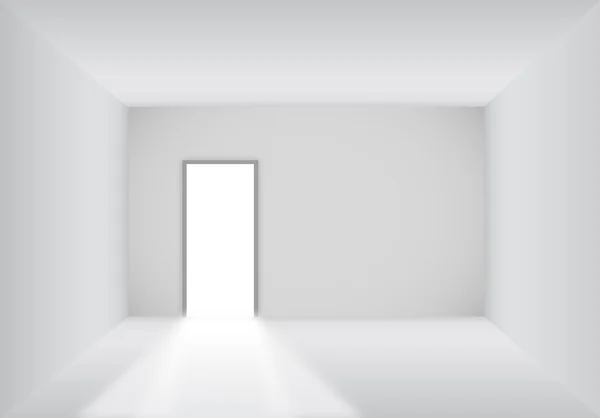 Κενό δωμάτιο με την πόρτα ανοιχτή — Διανυσματικό Αρχείο