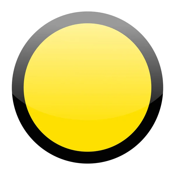 Lege cirkel gele gevaar waarschuwingsbord — Stockvector