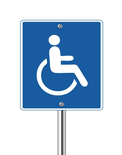 Panneau Handicap en fauteuil roulant — Image vectorielle