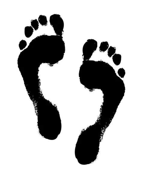 Textur des menschlichen Fußabdrucks — Stockvektor