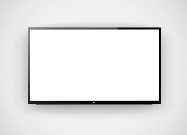 Led tv hanging on the wall — Stock Vector