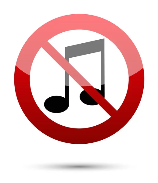No music sign — Stock Vector