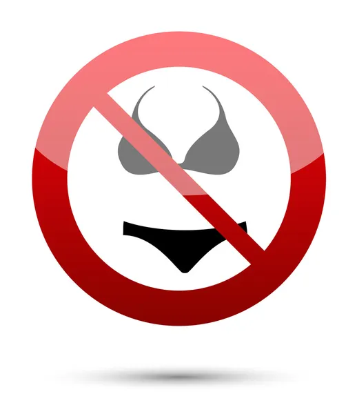 No underwear sign — Stock Vector