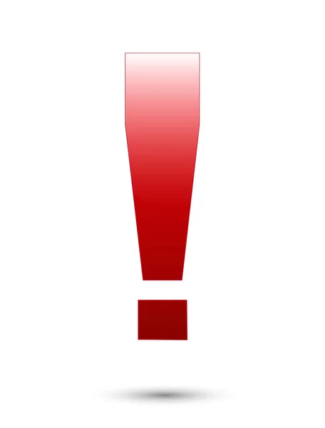 Kırmızı ünlem işareti — Stok Vektör