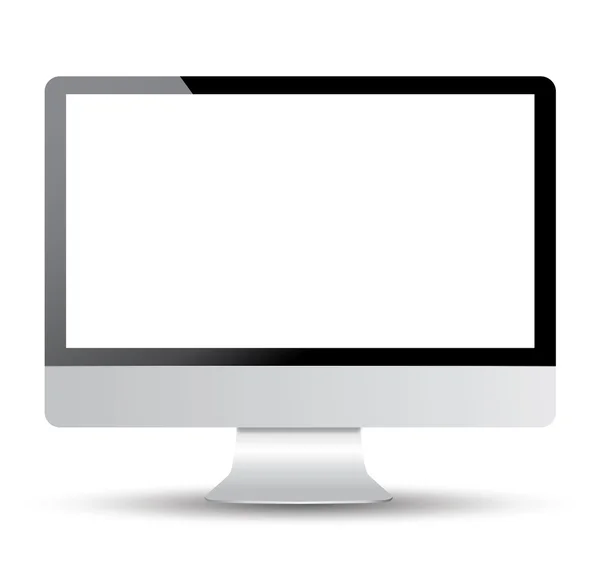 Écran d'ordinateur vide — Image vectorielle