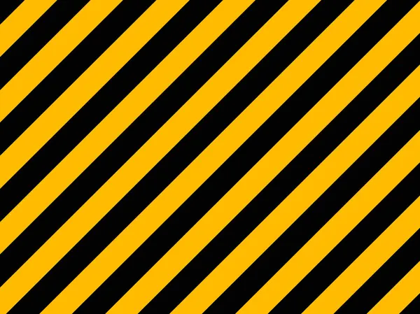 Strisce di pericolo diagonali gialle e nere dipinte su vecchi mattoni wa — Vettoriale Stock