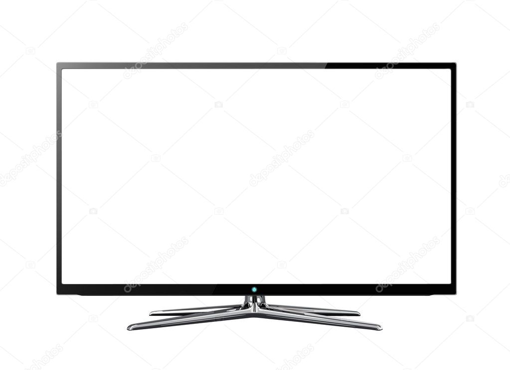 Widescreen lcd or lcd monitor isolated on white