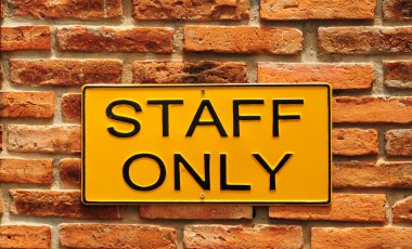 Staff only clipart