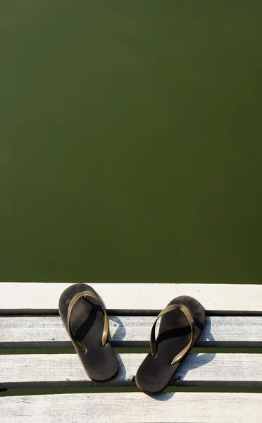 stock image Slipper on the wood