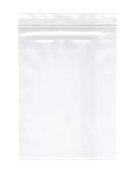 Bolsa transparente de plástico con cremallera — Foto de Stock