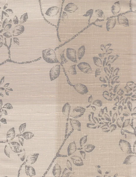 Vintage flower on brown fabric texture — Stock Photo, Image