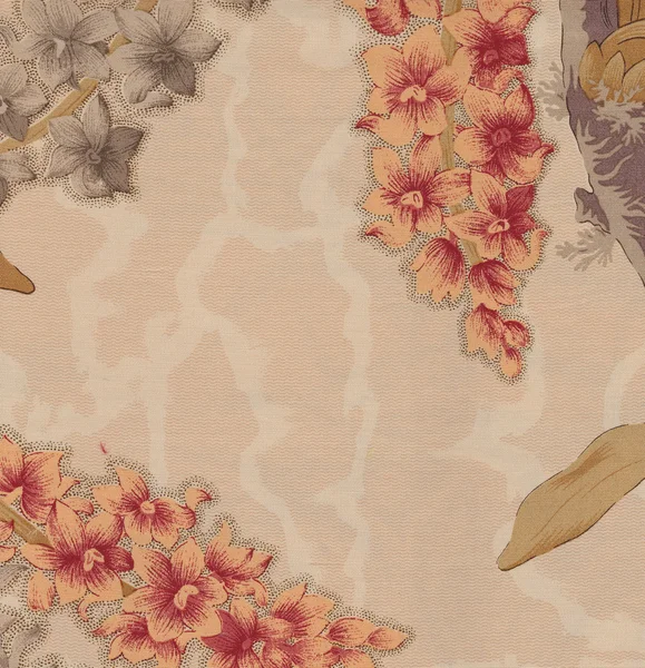 stock image Vintage orchid fabric texture