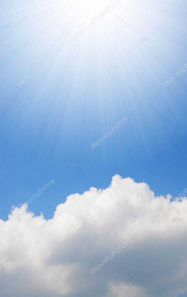 White cloud and sunshine