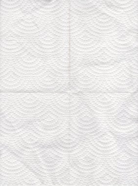 Texture of white tissue paper folding in four clipart