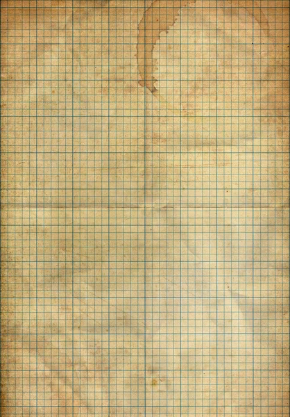 List grafu, skládání papíru, stained kávy — Stock fotografie