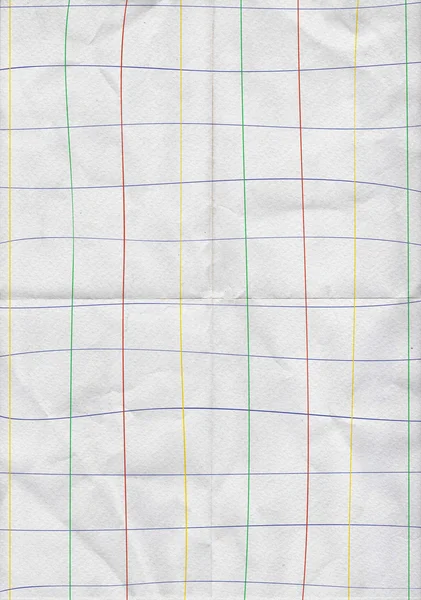 Papel plegable blanco con línea de color gráfico — Foto de Stock