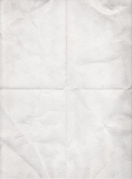 Gamla vitt papper viks i fyra — Stockfoto