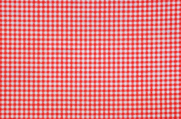 Rood en wit tafellaken — Stockfoto