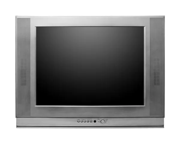 CRT tv med skärmen urklippsbanor ingår — Stockfoto