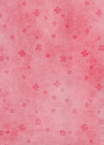 Red Clover on gunge white and red paper gift — Stock Photo, Image