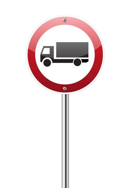 Motor lorry traffic sign — Stock Vector