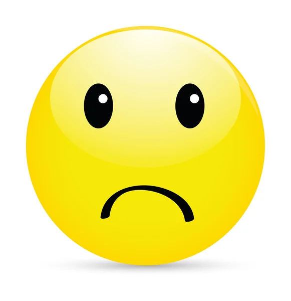 Unhappy smiley icon — Stock Vector