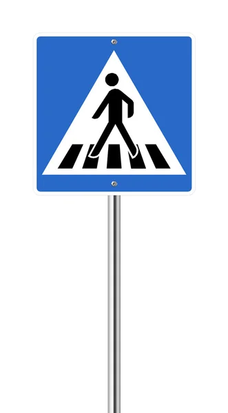 Crosswalk road sign — Stock Vector