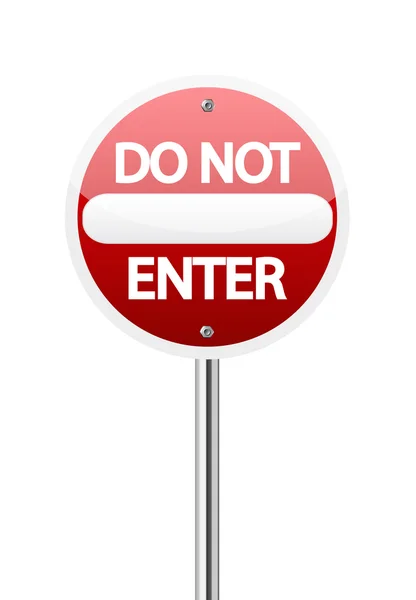 Do not enter Traffic Sign — стоковый вектор