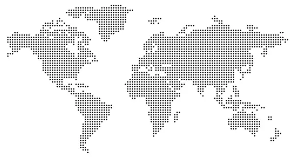 Mapa del mundo punteado — Archivo Imágenes Vectoriales