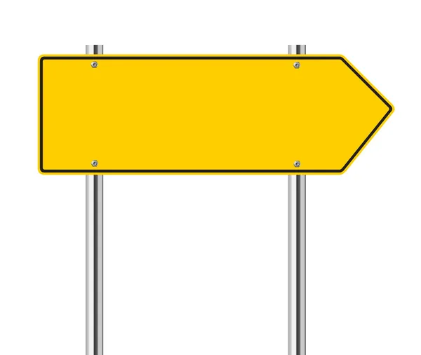 Yellow arrow to the left — Stock Vector