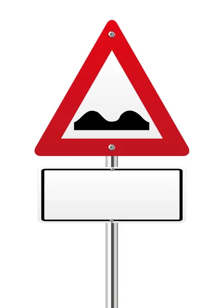 Знак "Неровная дорога" — стоковый вектор