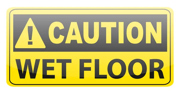 Precaução piso molhado — Vetor de Stock