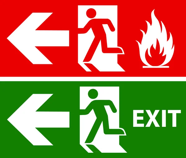 Emergency exit — Stock Vector