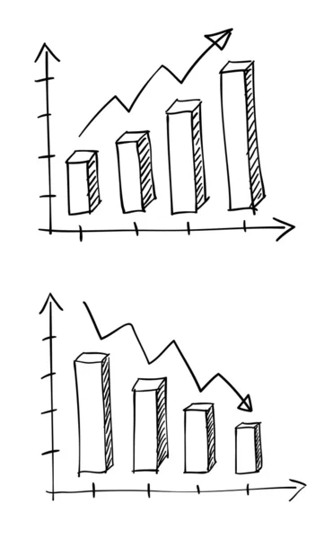 Gráfico para doodle de negócios —  Vetores de Stock