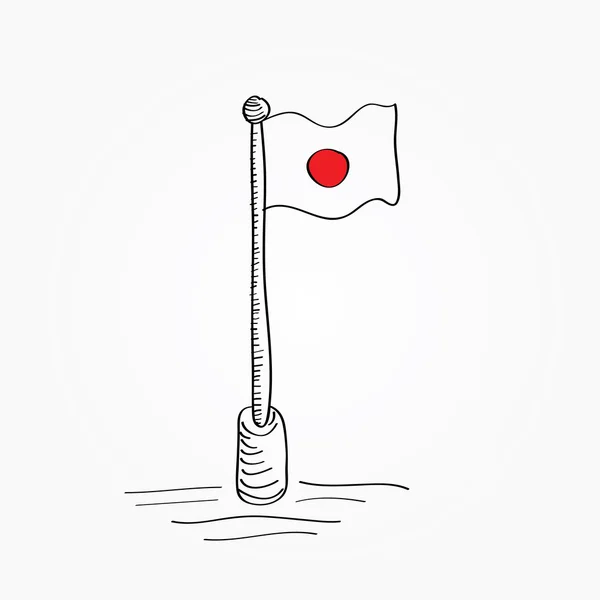 Japonya bayrağı — Stok Vektör