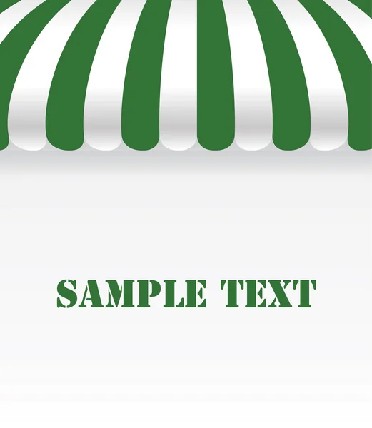 Yeşil ve beyaz Dükkanı tente — Stok Vektör