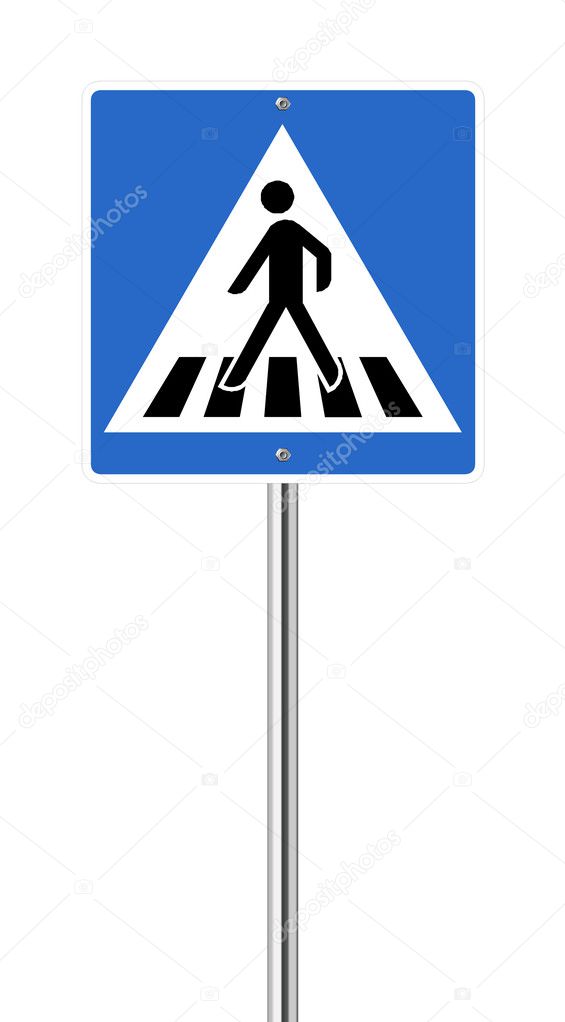 Crosswalk road sign