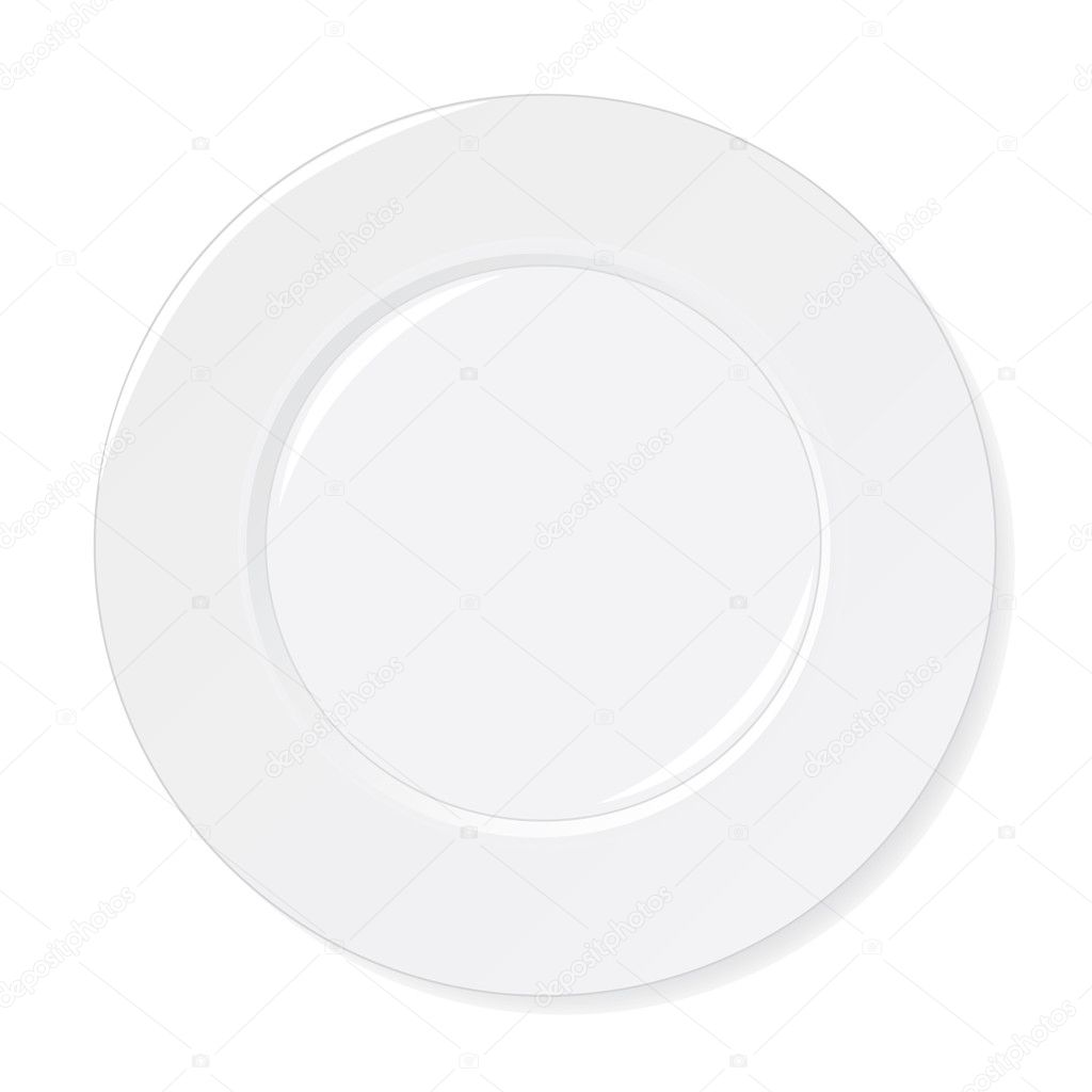 White Plate isolated on white