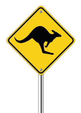 Kangaroo sign clipart